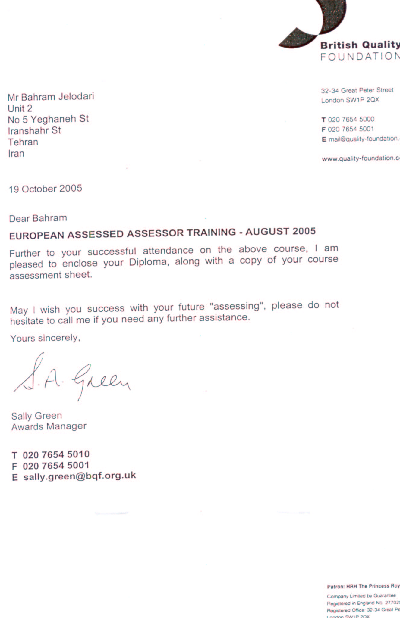 EFQM Letter