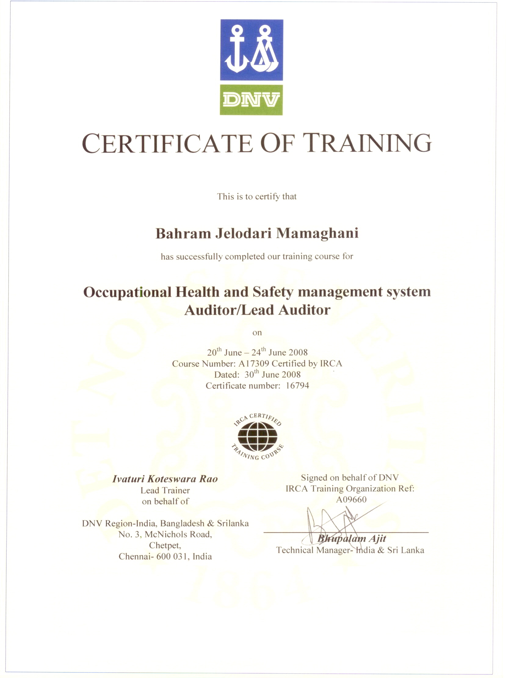 Lead Auditor18001