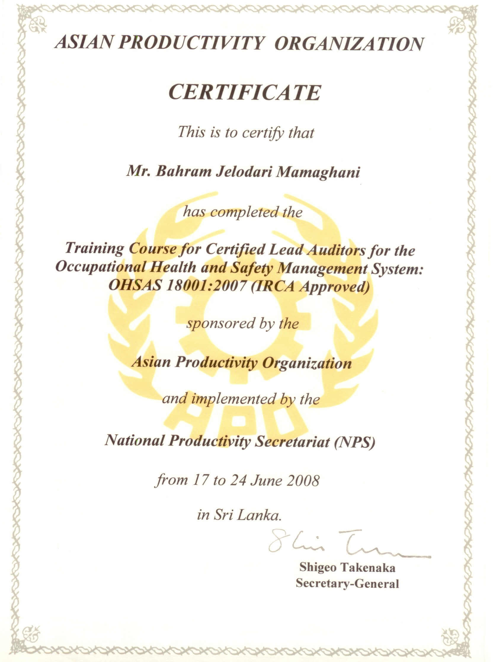 OHSAS 18001