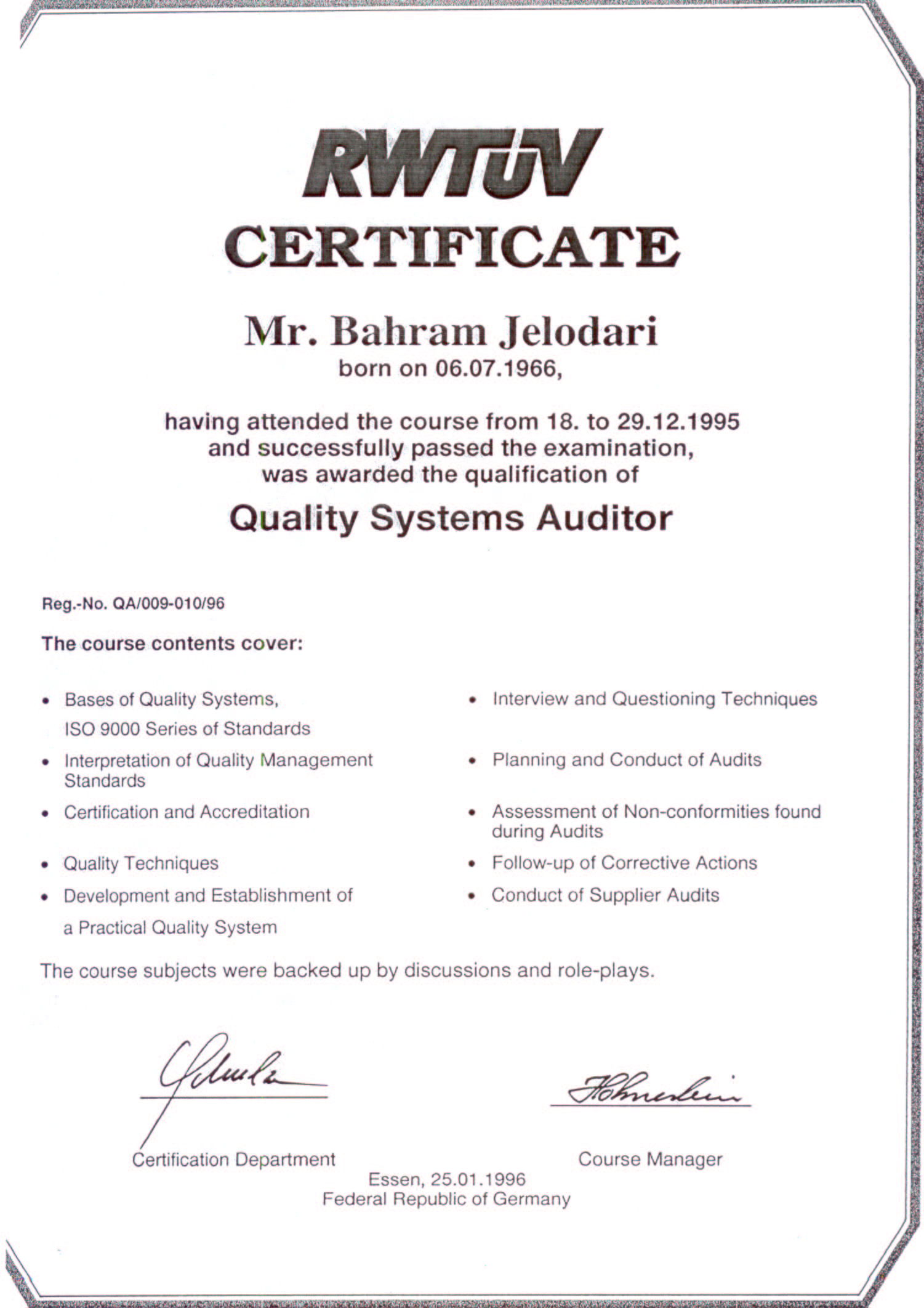 Quality Auditor